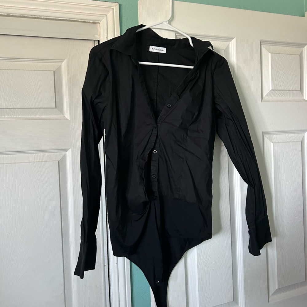 Calvin Klein Body suit dressy shirt